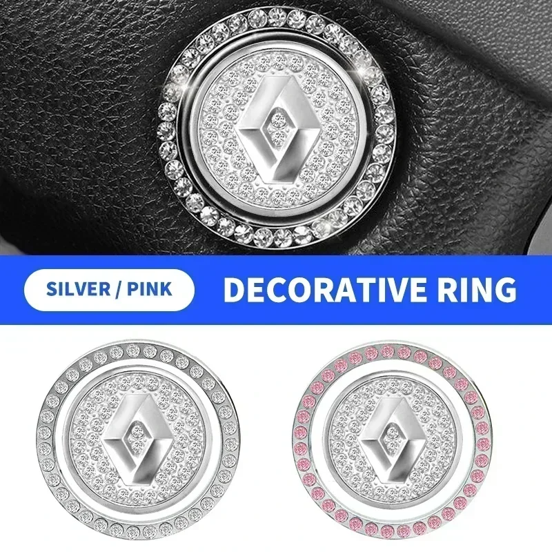 Car One-Click Start Stop Engine Rhinestone Ring Circle Trims Protective Cover for Renault koleos duster megane 2 logan clio
Car One-Click Start Stop Engine Rhinestone Ring Circle Trims Protective Cover for Renault koleos duster megane 2 logan clio