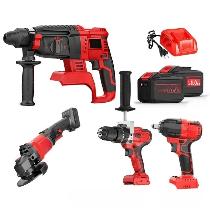 Brush Drill Wrench Angle Grinder 21V Tools Hardware Cordless Battery Power Tools Set Combo Kit
Brush Drill Wrench Angle Grinder 21V Tools Hardware Cordless Battery Power Tools Set Combo Kit