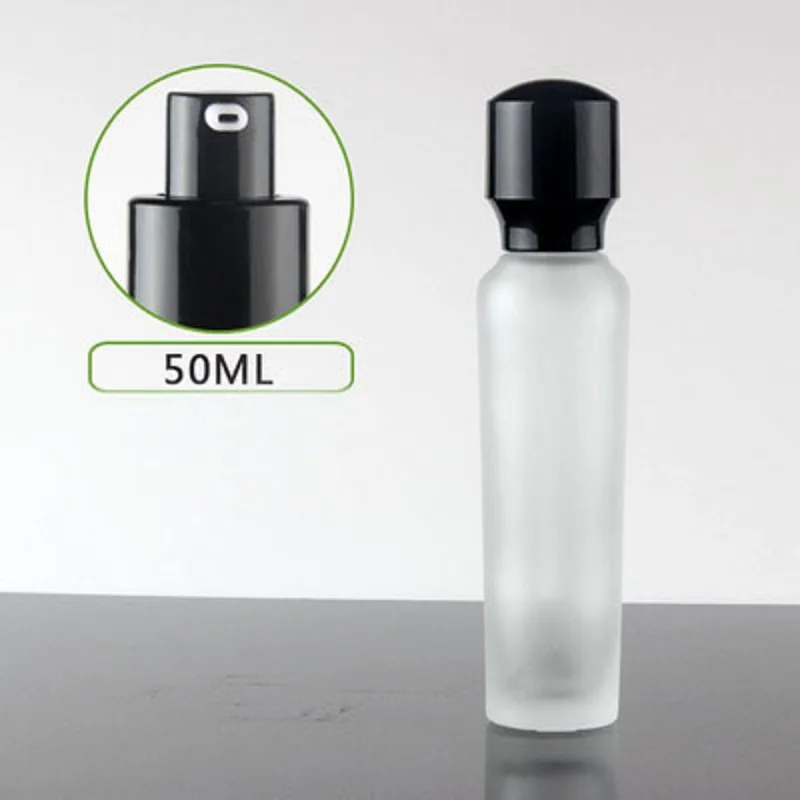 50ml frosted glass bottle black pump for serum/lotion/emulsion/foundation complex recovery skin care cosmetic packing
50ml frosted glass bottle black pump for serum/lotion/emulsion/foundation complex recovery skin care cosmetic packing