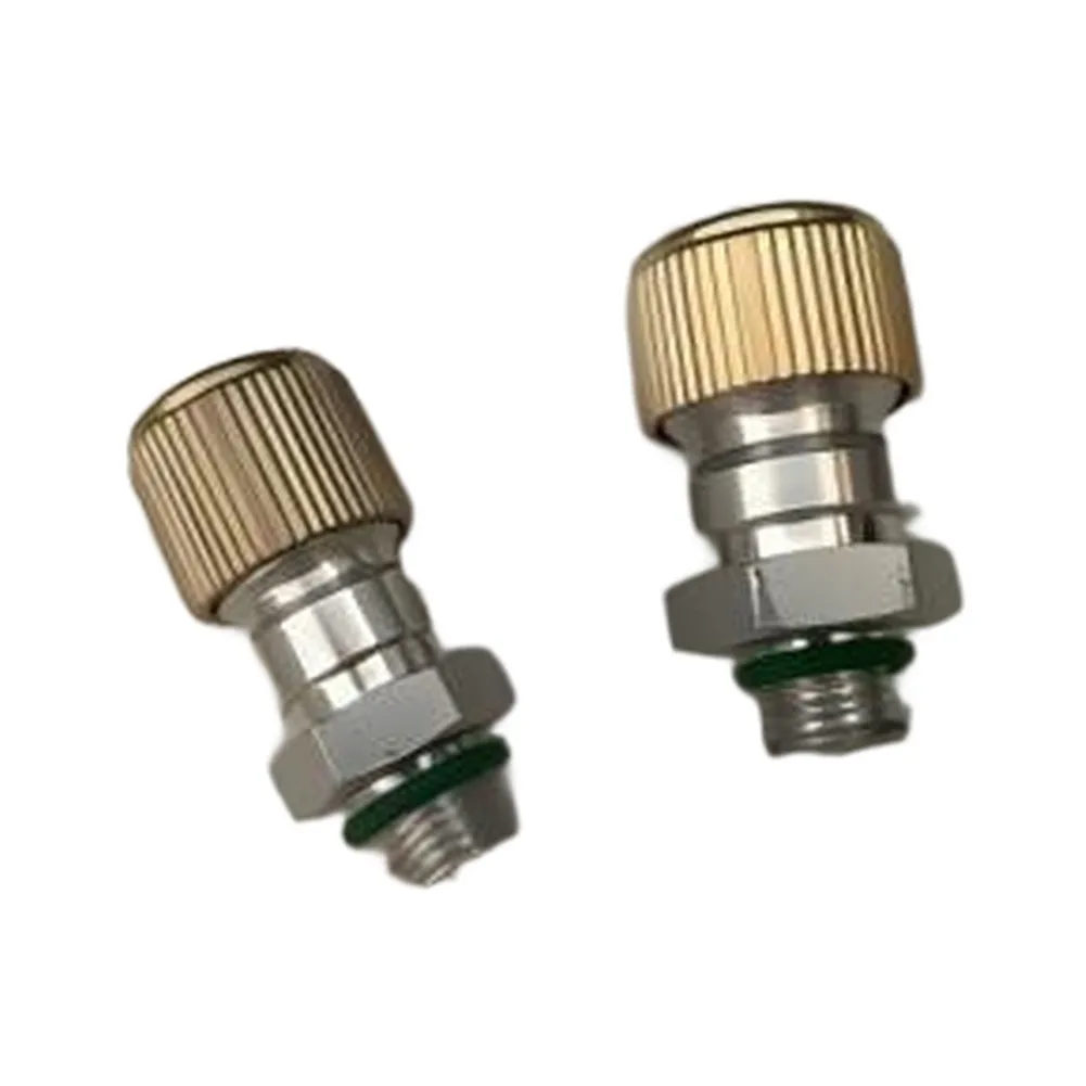 R134a Compatible AC Valve Covers Metal High Pressure Cap and Low Pressure Cap with Valve Cores and Copper Sleeves
R134a Compatible AC Valve Covers Metal High Pressure Cap and Low Pressure Cap with Valve Cores and Copper Sleeves