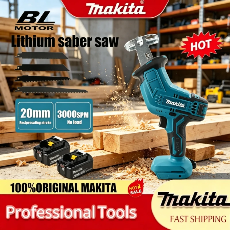 Makita Cordless Electric Reciprocating Saw Wood Metal Cutting Saw Saber Saw Portable Saw Power Tool For 18V Battery
Makita Cordless Electric Reciprocating Saw Wood Metal Cutting Saw Saber Saw Portable Saw Power Tool For 18V Battery