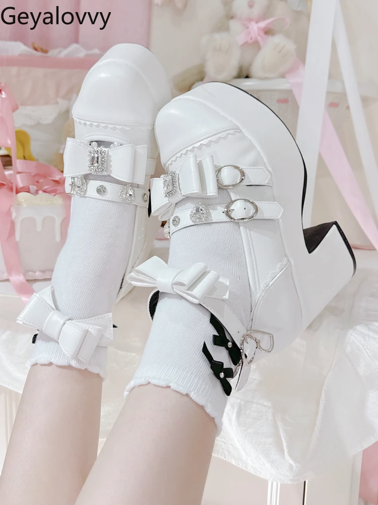 Original Mass-produced Sweet Girls Versatile Platform Heels Shoes Bow Diamond Japanese Women's Shallow Mouth Single Shoes
Original Mass-produced Sweet Girls Versatile Platform Heels Shoes Bow Diamond Japanese Women's Shallow Mouth Single Shoes