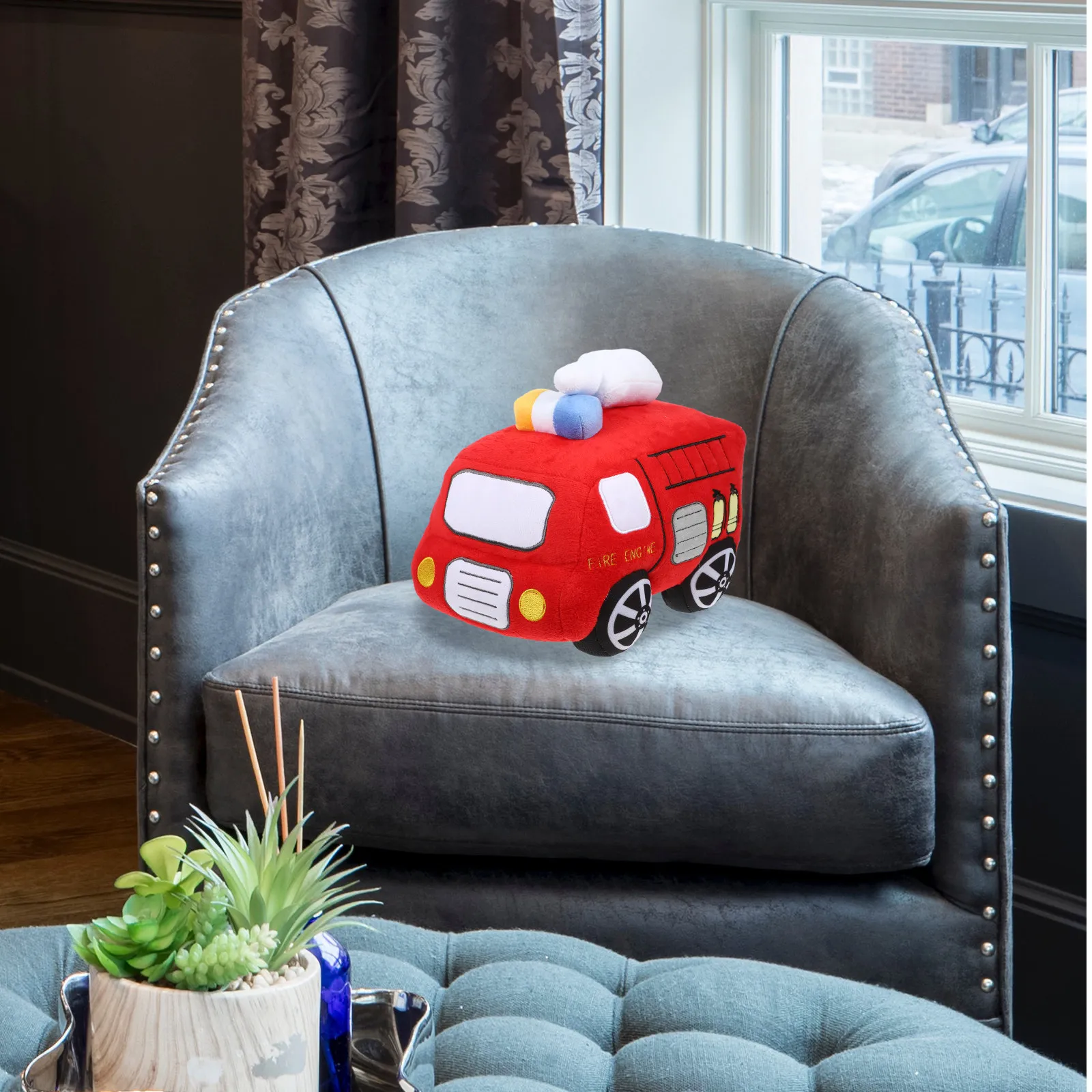 Stuffed Fire Truck Pillow Made of Skin Friendly PP Cotton Comfortable Bedroom Sofa Back Car Cushion Party Gift Living Room Decor
Stuffed Fire Truck Pillow Made of Skin Friendly PP Cotton Comfortable Bedroom Sofa Back Car Cushion Party Gift Living Room Decor