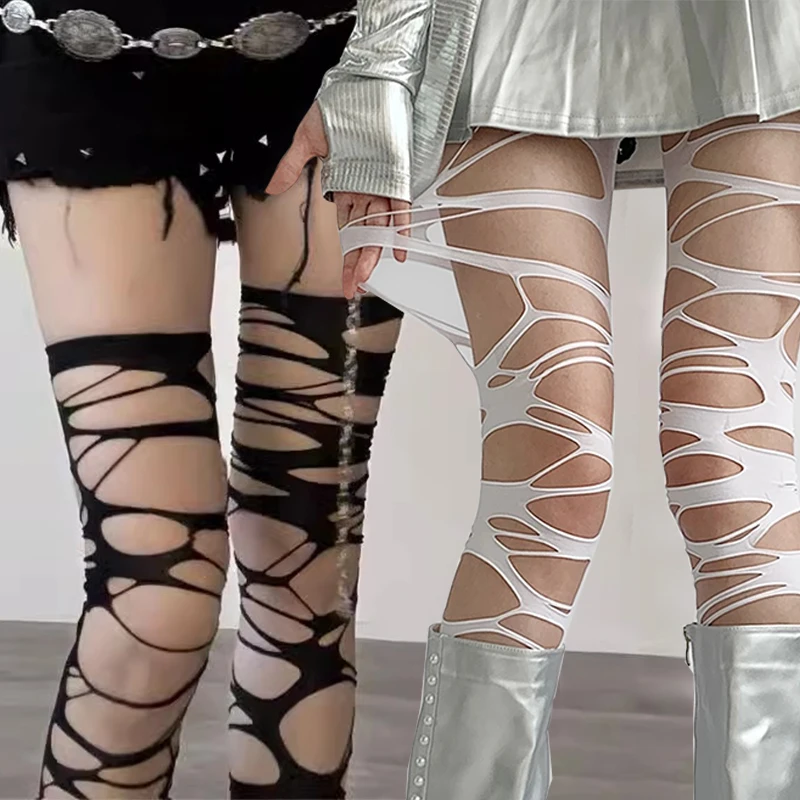 Punk Hollow Fishnet Stockings for Women Spider Web Torn Strap Holes Tights Girls Lolita Ragged Pantyhose Party Socks Pantyhose
Punk Hollow Fishnet Stockings for Women Spider Web Torn Strap Holes Tights Girls Lolita Ragged Pantyhose Party Socks Pantyhose