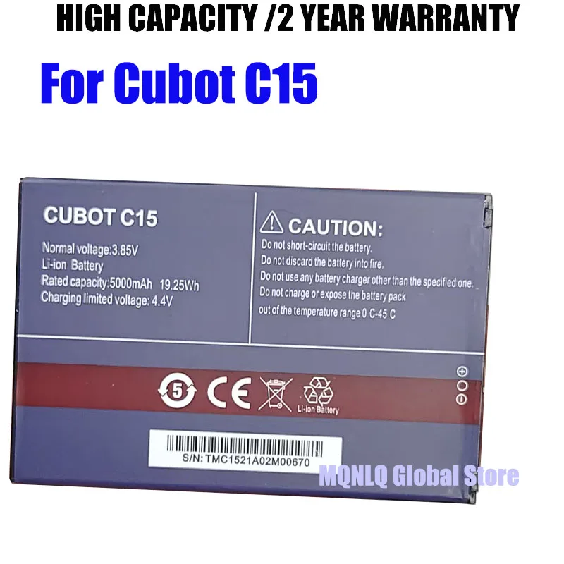 Original Mobile Phone C15 Battery For Cubot C15 Battery 5000mAh Replacement Backup Batteria Batterie
Original Mobile Phone C15 Battery For Cubot C15 Battery 5000mAh Replacement Backup Batteria Batterie