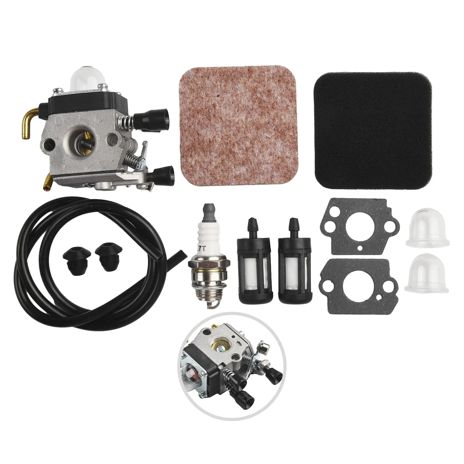 For FS80R Carburetor Replacement for FS85 FS85R For FS80 FS72 FS74 FS75 FS76 FS85RX Trimmers with Maintenance Kit
For FS80R Carburetor Replacement for FS85 FS85R For FS80 FS72 FS74 FS75 FS76 FS85RX Trimmers with Maintenance Kit