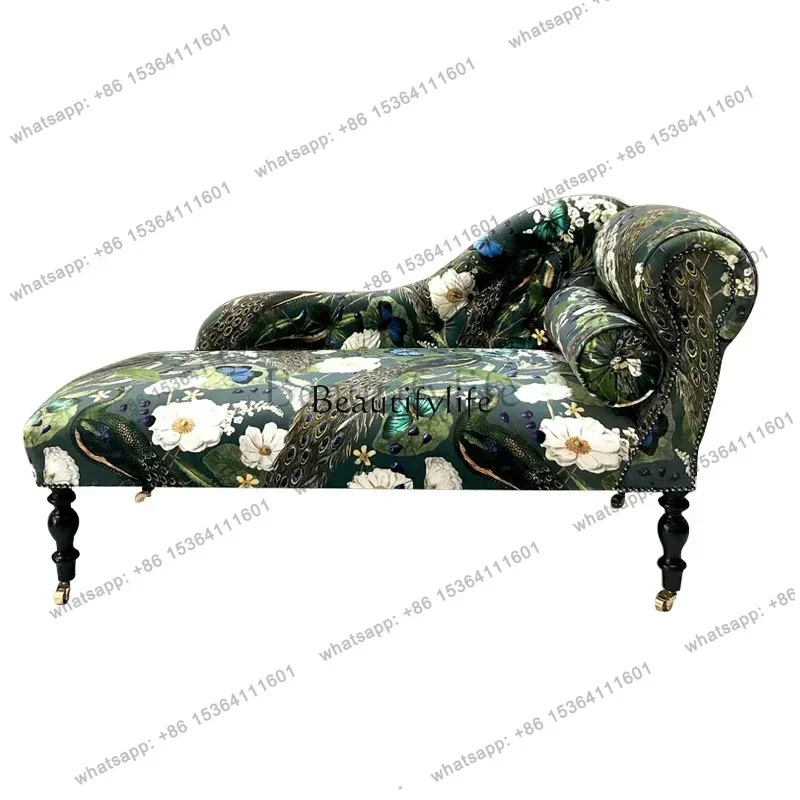 X4 French Vintage Pastoral Floral Fabric Single Chair Villa Master Bedroom Bedside Stool Retro Chaise Longue
X4 French Vintage Pastoral Floral Fabric Single Chair Villa Master Bedroom Bedside Stool Retro Chaise Longue