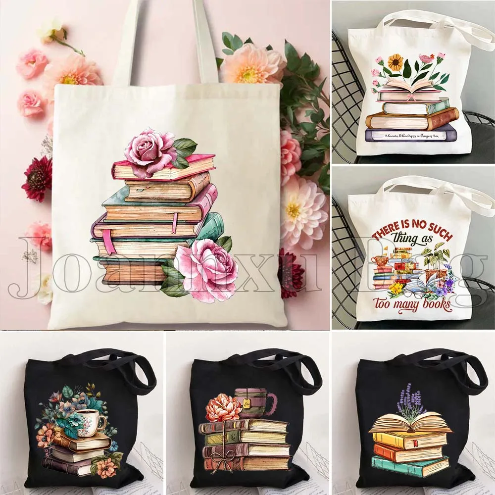 Floral Bouquet Books Stacks Canvas Tote Bag Coffee Flowers Growing From Book Gifts Folk Art Booklover Shopper Bag Casual Handbag
Floral Bouquet Books Stacks Canvas Tote Bag Coffee Flowers Growing From Book Gifts Folk Art Booklover Shopper Bag Casual Handbag