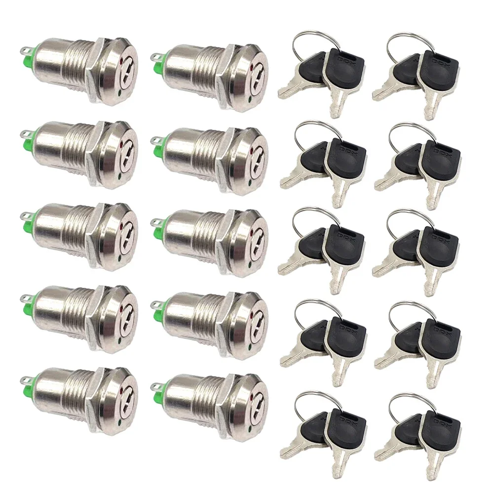 Set of Ten Reliable Rotary Key Switches Designed for Easy Integration into Electrical Devices Across Multiple Voltages
Set of Ten Reliable Rotary Key Switches Designed for Easy Integration into Electrical Devices Across Multiple Voltages