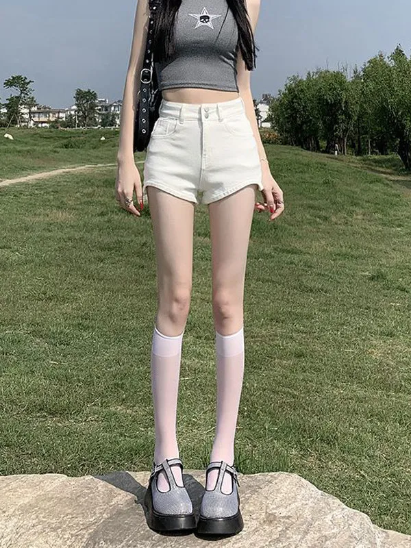 High Waist Slimming A-Line Shorts Women's Denim Shorts Summer New Style Super Short Hot Pants Tight Fit White Spicy Girl
High Waist Slimming A-Line Shorts Women's Denim Shorts Summer New Style Super Short Hot Pants Tight Fit White Spicy Girl