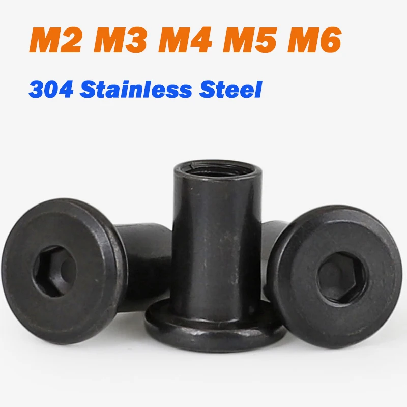 M2 M3 M4 M5 M6 Black 304 Stainless Steel Flat Hex Hexagon Socket Head Furniture Rivet Connector Insert Joint Sleeve Cap Nut
M2 M3 M4 M5 M6 Black 304 Stainless Steel Flat Hex Hexagon Socket Head Furniture Rivet Connector Insert Joint Sleeve Cap Nut
