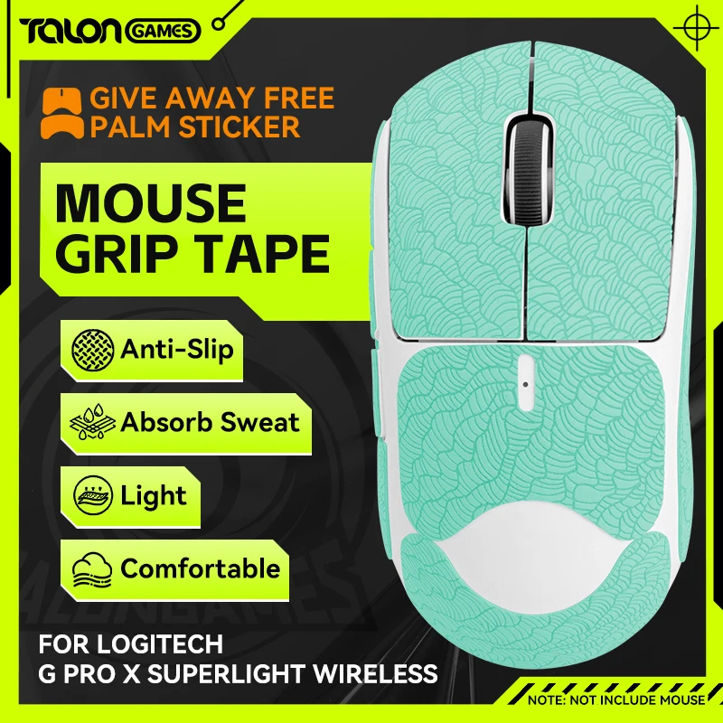 Green TALONGAMES Mouse Grip Tape For Logitech G PRO X Superlight Mouse,Palm Sweat Absorption,Side All Inclusive Anti-Slip Tape
Green TALONGAMES Mouse Grip Tape For Logitech G PRO X Superlight Mouse,Palm Sweat Absorption,Side All Inclusive Anti-Slip Tape