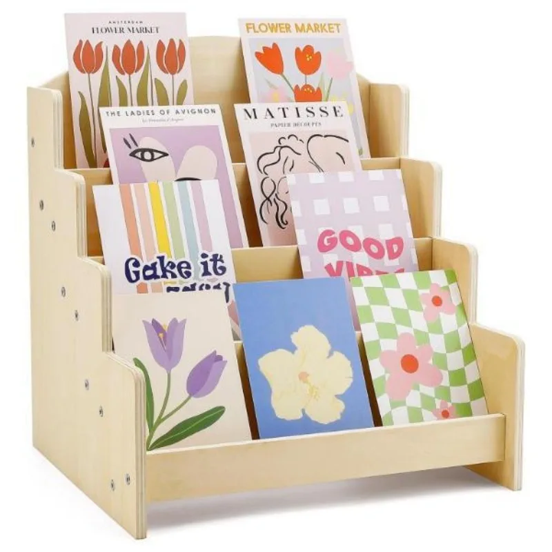 Wooden Multi-layer Children's Small Bookshelf Desktop Small Picture Books Storage Rack Brochure Postcard Photo Album Display Rac
Wooden Multi-layer Children's Small Bookshelf Desktop Small Picture Books Storage Rack Brochure Postcard Photo Album Display Rac