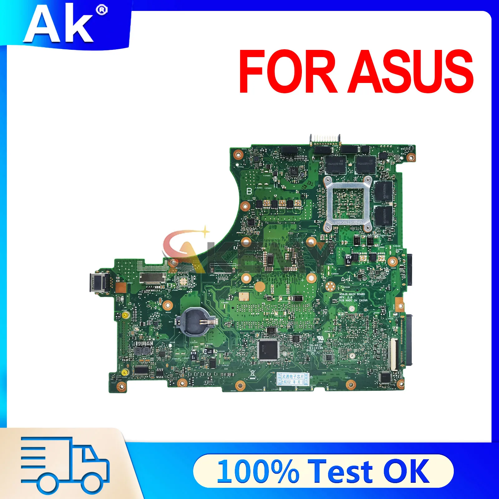 N56JR G56JR Mainboard For ASUS N56J G56J Laptop Motherboard I5-4200HQ I7-4700HQ CPU GTX760M
N56JR G56JR Mainboard For ASUS N56J G56J Laptop Motherboard I5-4200HQ I7-4700HQ CPU GTX760M
