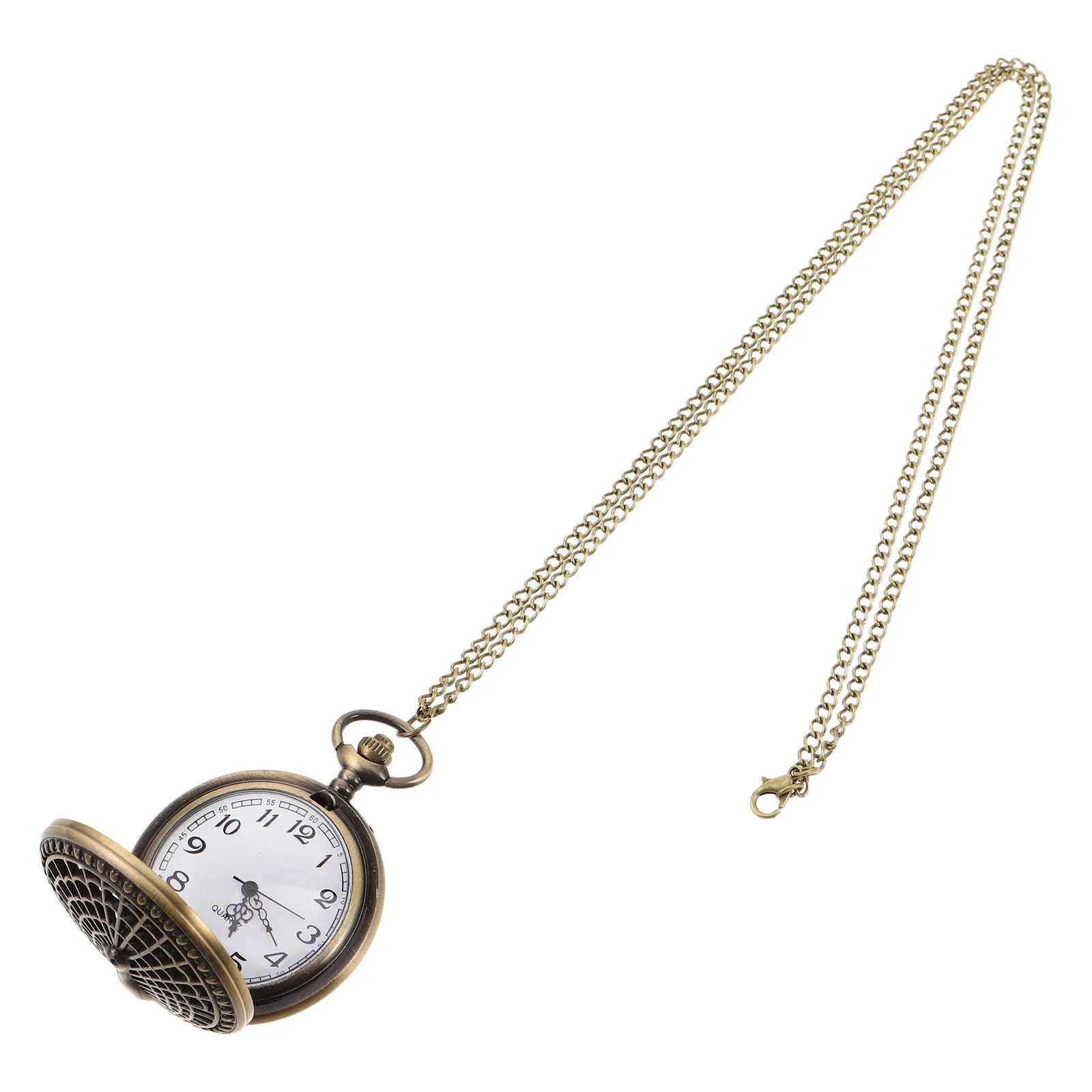 Retro Pocket Watch Necklace Hollow Vintage Flipping Cover Pendant Classic Steampunk Accessory for Women Sweaters Dresses
Retro Pocket Watch Necklace Hollow Vintage Flipping Cover Pendant Classic Steampunk Accessory for Women Sweaters Dresses