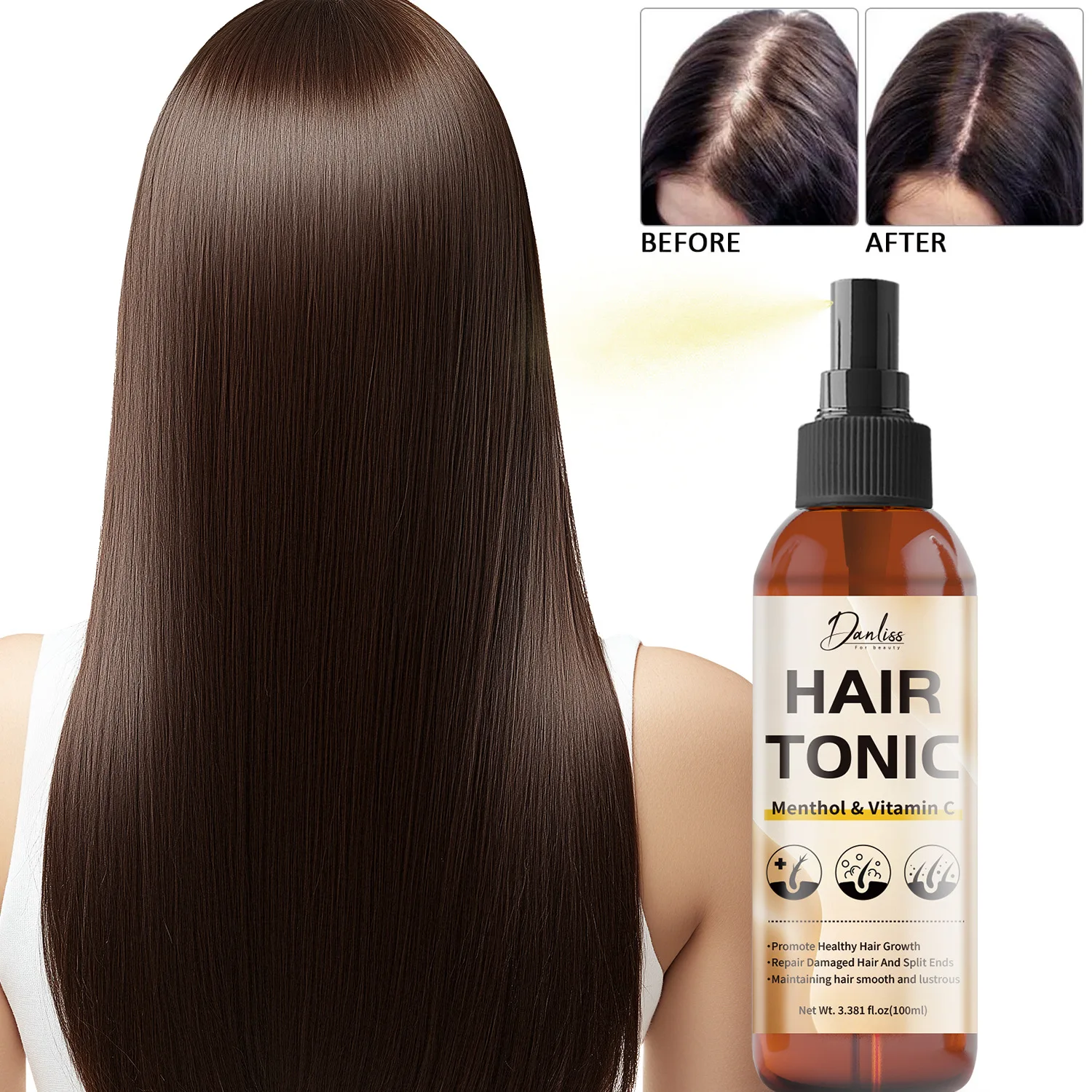 Hair Tonic with Menthol & Vitamin C Revitalize your hair and scalp with this invigorating Hair Tonic.
Hair Tonic with Menthol & Vitamin C Revitalize your hair and scalp with this invigorating Hair Tonic.