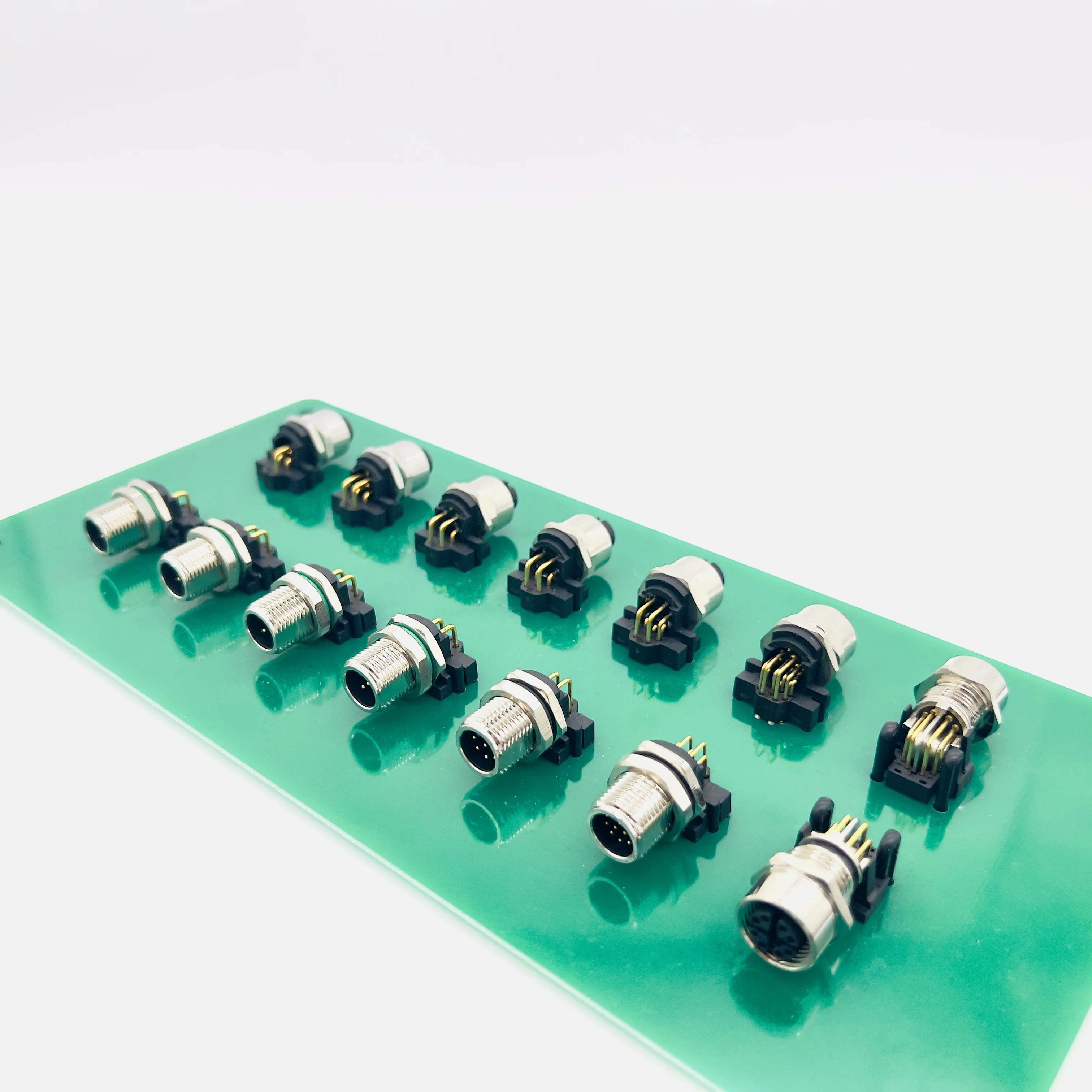 M12 X Code Female Panel PCB Contacts IP67 Connector 8 Pin Front Side Fastening
M12 X Code Female Panel PCB Contacts IP67 Connector 8 Pin Front Side Fastening