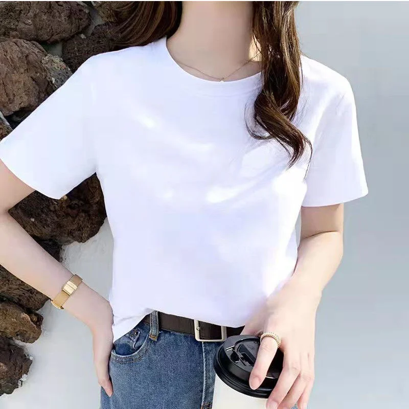 Summer Men T Shirt Cotton Tops Women Solid Color Blank Tshirts O-neck Round Collar Short-Sleeve Couple White Top Tees Clothing
Summer Men T Shirt Cotton Tops Women Solid Color Blank Tshirts O-neck Round Collar Short-Sleeve Couple White Top Tees Clothing