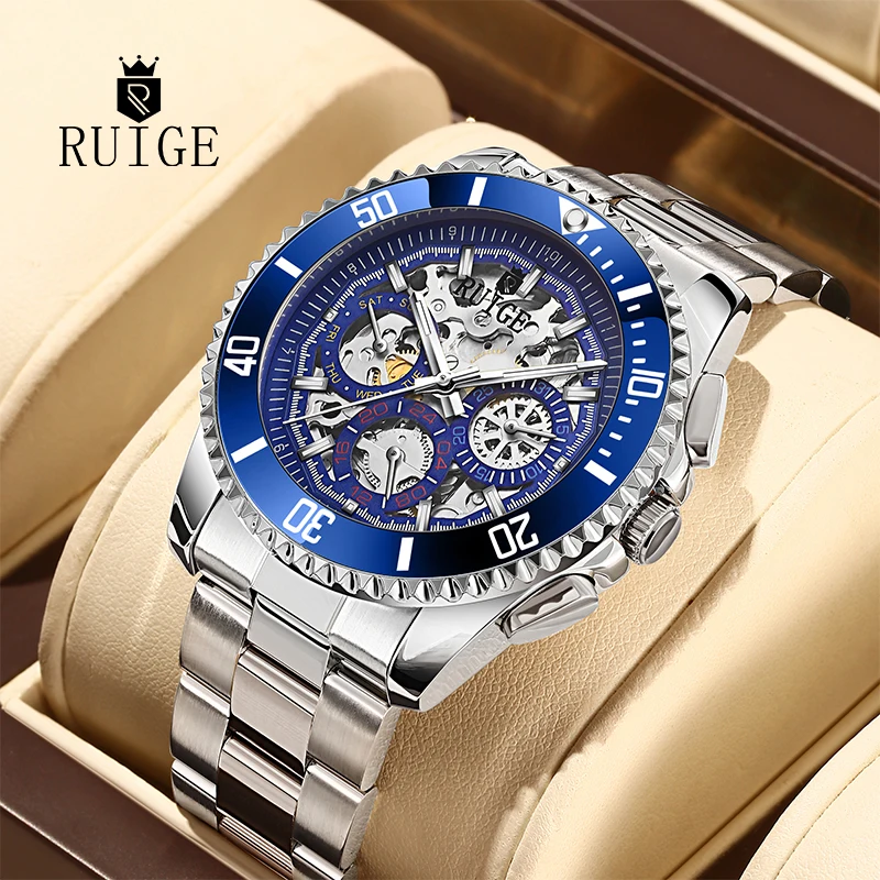 Men's automatic watch, multifunctional men's watch stainless steel strap hollowed out automatic winding mechanical watch date di
Men's automatic watch, multifunctional men's watch stainless steel strap hollowed out automatic winding mechanical watch date di