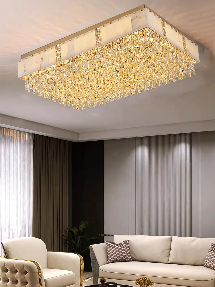 Rectangular Luxury Natural Marble Ceiling Light Led Home Appliance Crystal Ceiling Lighting For Living Room Dining Room Lamparas
Rectangular Luxury Natural Marble Ceiling Light Led Home Appliance Crystal Ceiling Lighting For Living Room Dining Room Lamparas