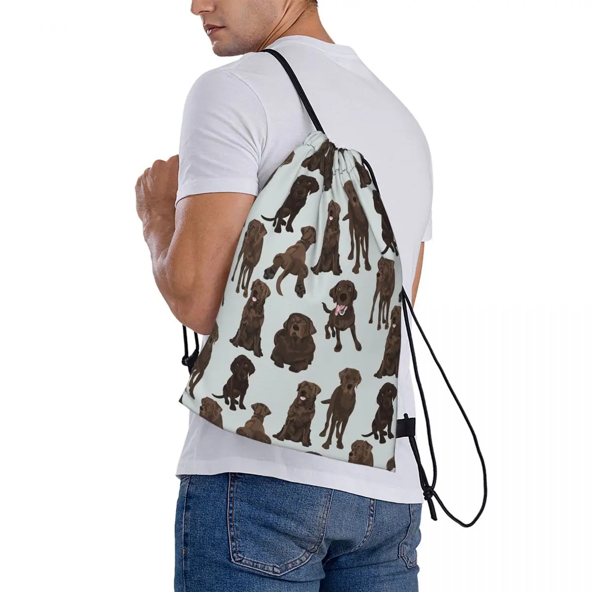 Chocolate Labrador Backpacks Portable Drawstring Bags Sundries Bag Book Bags for Travel Students
Chocolate Labrador Backpacks Portable Drawstring Bags Sundries Bag Book Bags for Travel Students
