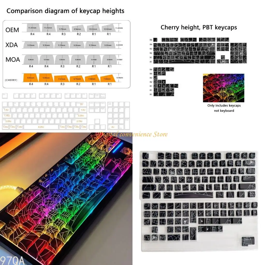 97qa Quality PBT -клавиш с уникальным веб -шаблоном пауков и светодиодными подсветками для энтузиастов игр геймеров геймеров
97qa Quality PBT -клавиш с уникальным веб -шаблоном пауков и светодиодными подсветками для энтузиастов игр геймеров геймеров