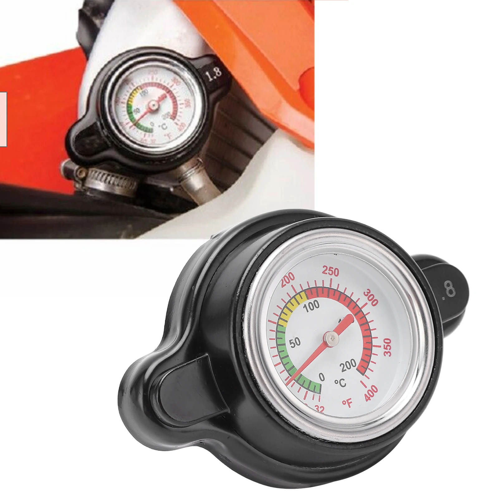 High Pressure Radiator Cap 1638630001 with Temp Gauge for CR250R 1.8 Bar Aluminum Alloy OEM Replacement
High Pressure Radiator Cap 1638630001 with Temp Gauge for CR250R 1.8 Bar Aluminum Alloy OEM Replacement