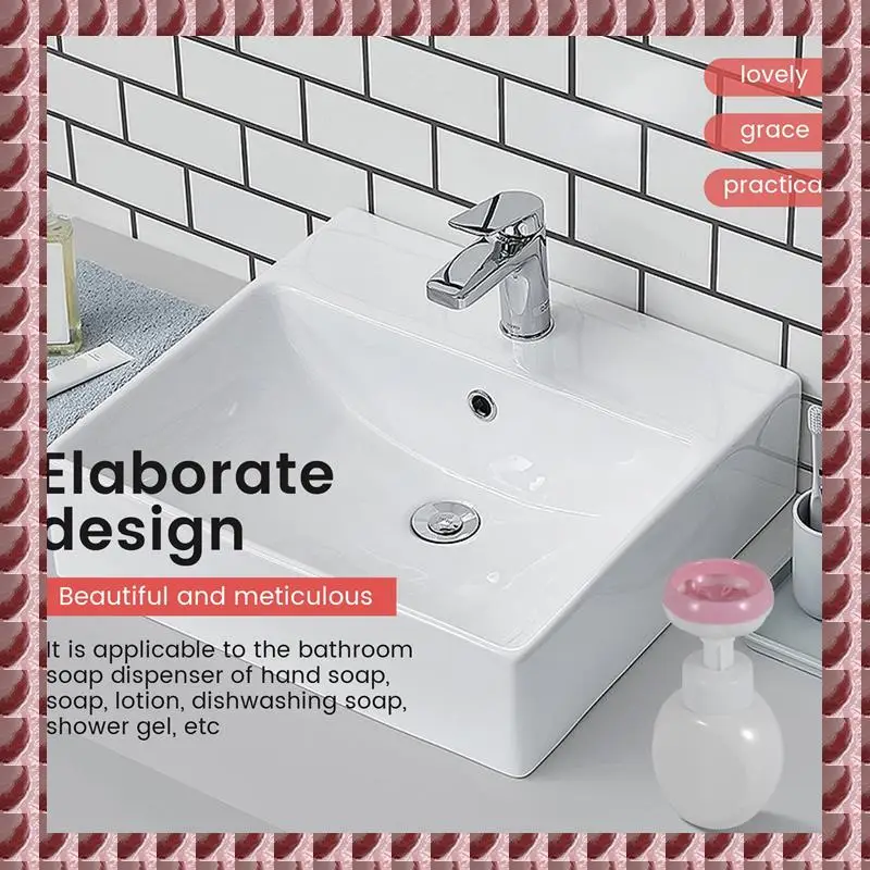 A95G Flower Liquid Soap Dispenser Stamp Hand Soap Pump Bottle Floral Foam Bubbler Handsoup Plastic Bathroom Trip Travel
A95G Flower Liquid Soap Dispenser Stamp Hand Soap Pump Bottle Floral Foam Bubbler Handsoup Plastic Bathroom Trip Travel
