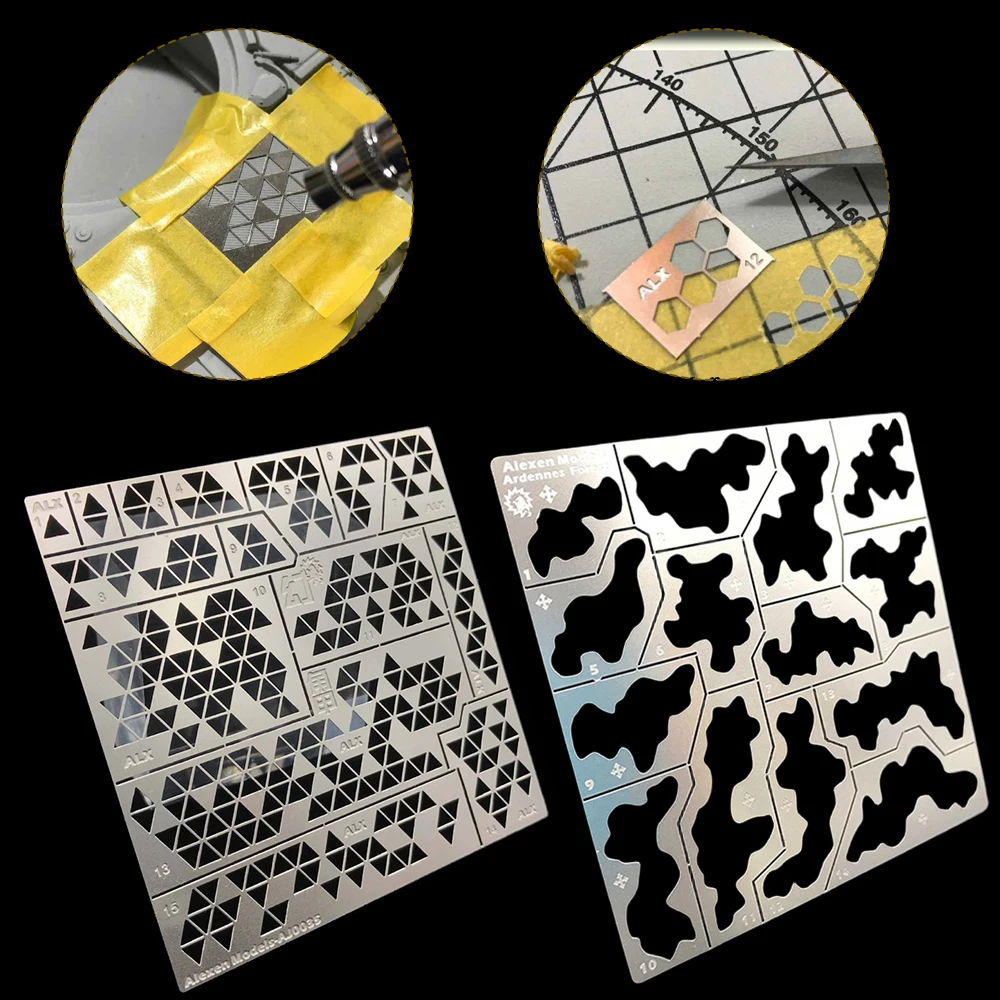 1/35 1/100 Military Model DIY Camouflage Leakage Spray Stenciling Template Kit Model DIY Tool
1/35 1/100 Military Model DIY Camouflage Leakage Spray Stenciling Template Kit Model DIY Tool