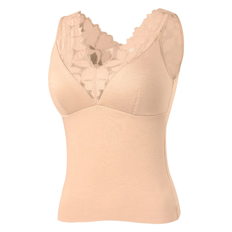 Autumn and winter silk warm vest for women thickened mulberry silk fleece one-piece lingerie lace sexy top
Autumn and winter silk warm vest for women thickened mulberry silk fleece one-piece lingerie lace sexy top