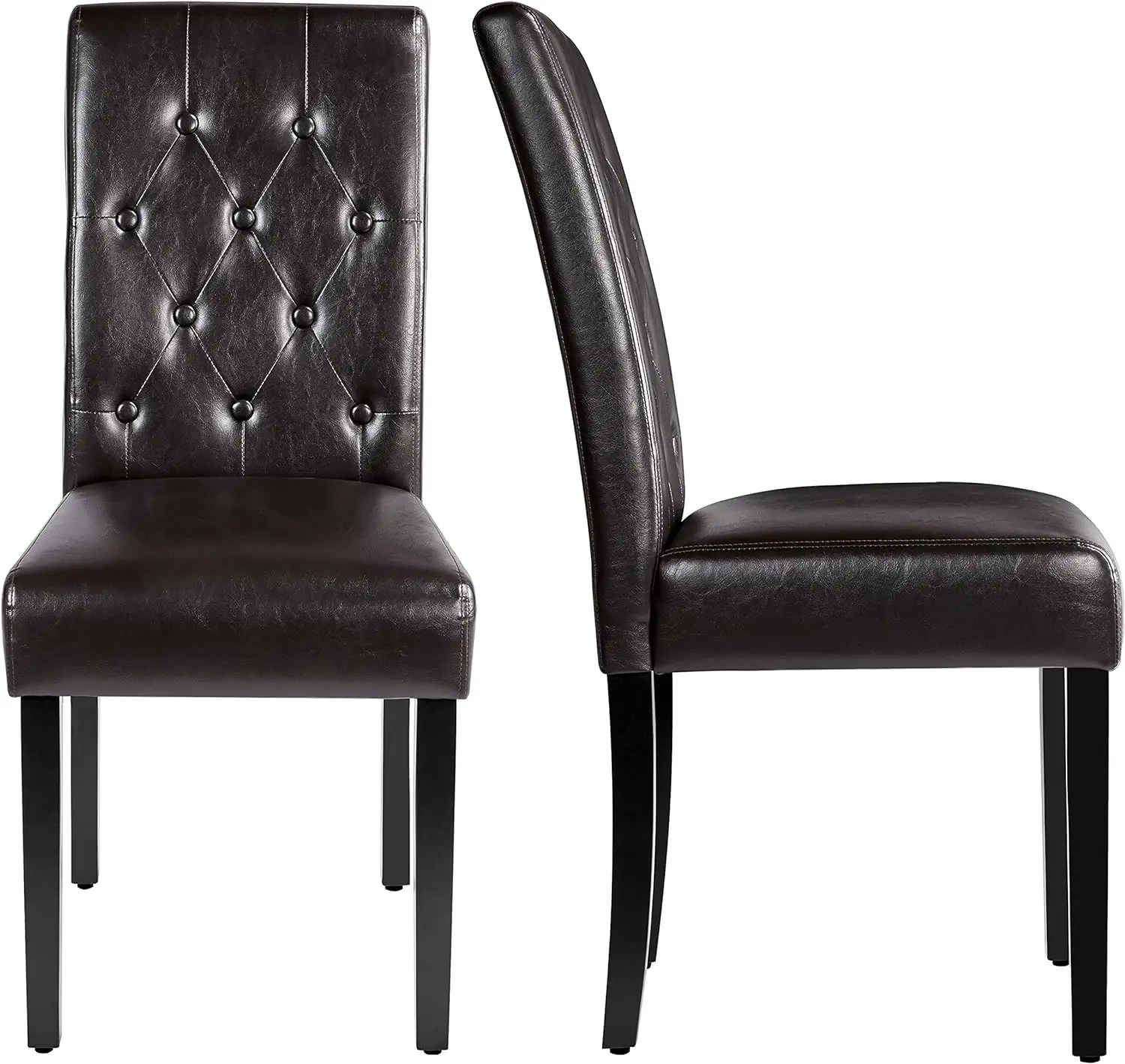 Dining Chairs with Waterproof Leather Surface and Rubber Wood Legs Modern Style Tufted for Kitchen Living Room Bedroom Lounge
Dining Chairs with Waterproof Leather Surface and Rubber Wood Legs Modern Style Tufted for Kitchen Living Room Bedroom Lounge