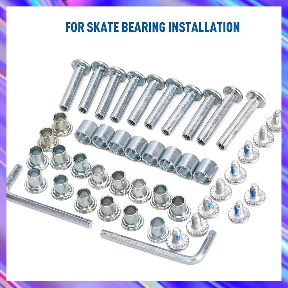 L71A Inline Skate Axle Spacer Screw,Skate Wheel Bearing Spacer,Roller Skate Replacement Parts With Axle&Axles Screws&Wrench
L71A Inline Skate Axle Spacer Screw,Skate Wheel Bearing Spacer,Roller Skate Replacement Parts With Axle&Axles Screws&Wrench