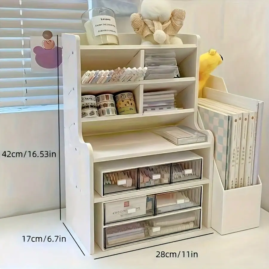 Upgraded Thickened Double Desktop Bookshelf, Dormitory Office Stationery Books Small Organizing Shelf
Upgraded Thickened Double Desktop Bookshelf, Dormitory Office Stationery Books Small Organizing Shelf