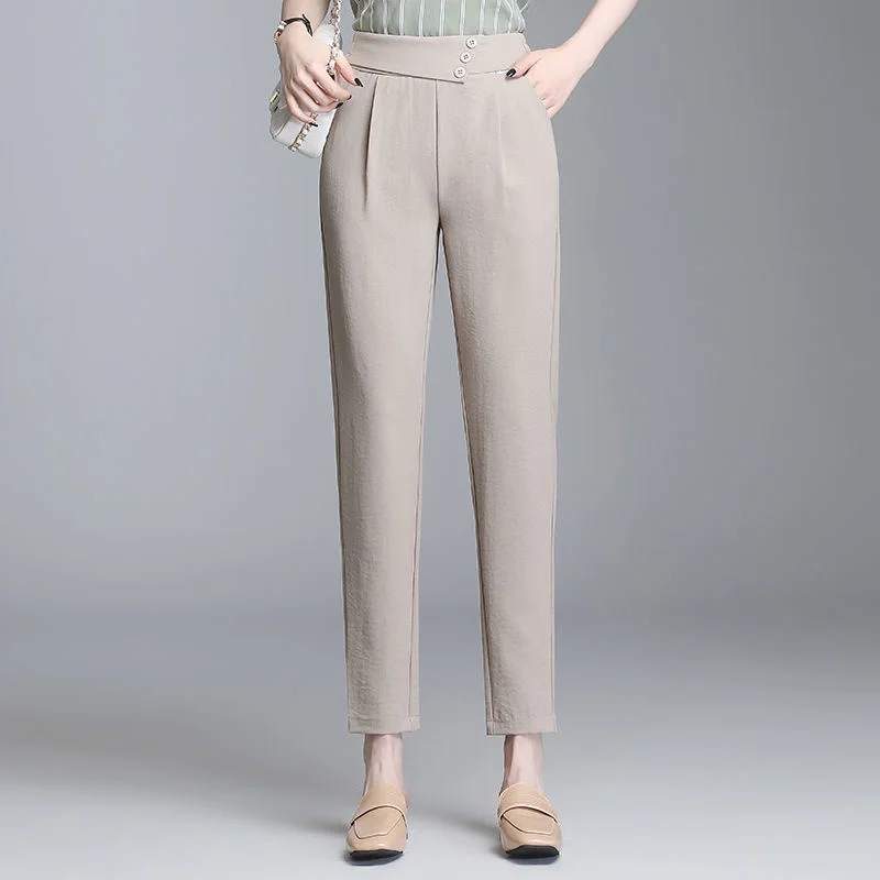 2023 Summer Women Cropped Pants Korean Fashion Slim Office Lady High Waist Loose Straight Pants Casual Cotton Linen Trousers
2023 Summer Women Cropped Pants Korean Fashion Slim Office Lady High Waist Loose Straight Pants Casual Cotton Linen Trousers