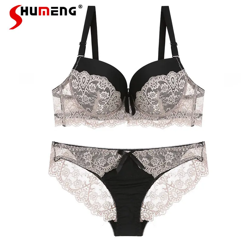 Комплект женского нижнего белья: тонкий кружевной бюстгальтер с эффектом пуш-ап и трусики-танга с вырезами, цветные, сексуальные
Комплект женского нижнего белья: тонкий кружевной бюстгальтер с эффектом пуш-ап и трусики-танга с вырезами, цветные, сексуальные