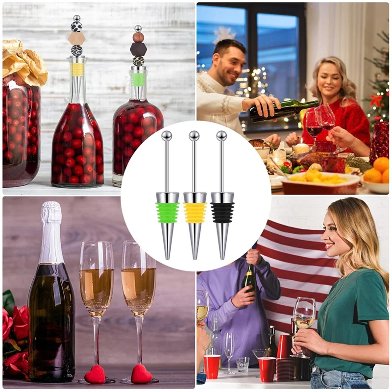 ABJO-30 Pcs Beadable Wine Stoppers For Wine Bottles Decorative Beaded Wine Bottle Stopper For Beverage Gifts Holiday Party
ABJO-30 Pcs Beadable Wine Stoppers For Wine Bottles Decorative Beaded Wine Bottle Stopper For Beverage Gifts Holiday Party