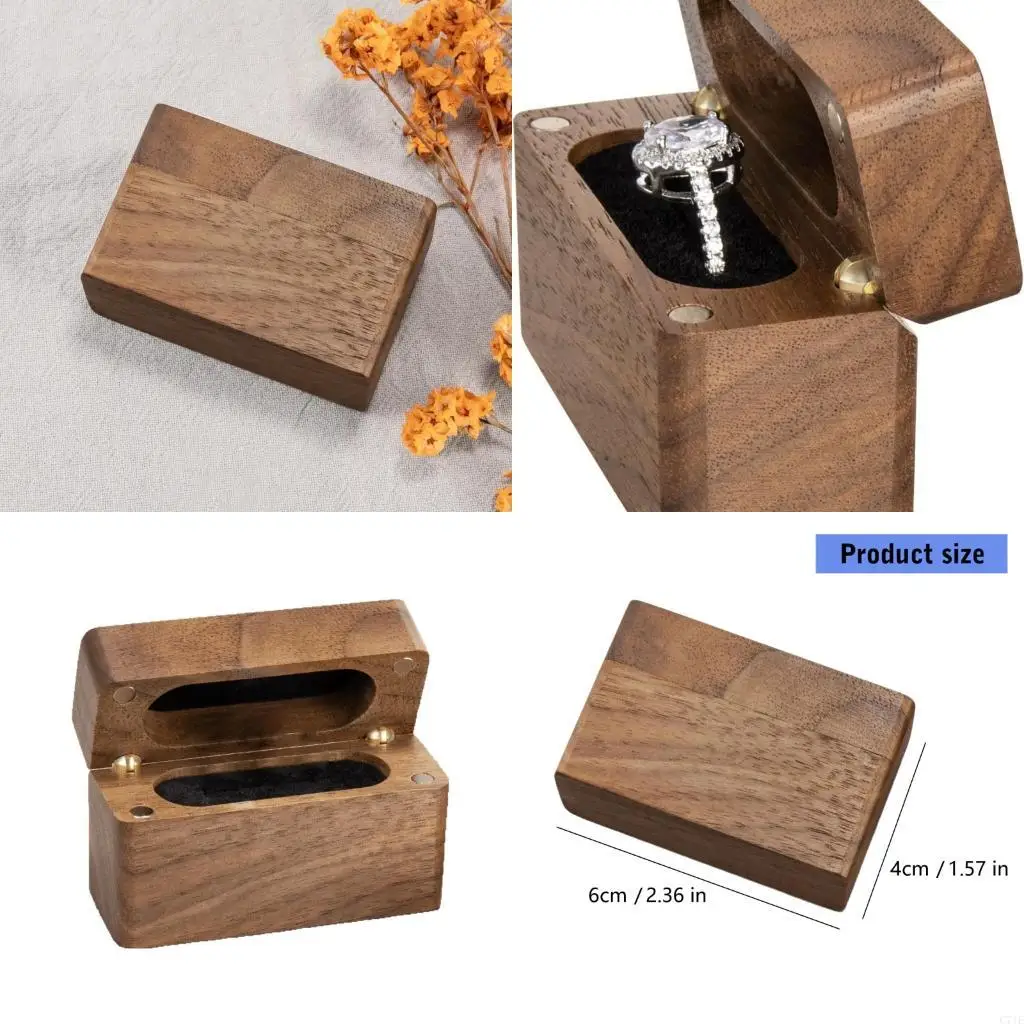Modern Rectangular Jewelry Organiser Box Natural Walnut Finish Case For Matching Rings Earrings Display
Modern Rectangular Jewelry Organiser Box Natural Walnut Finish Case For Matching Rings Earrings Display