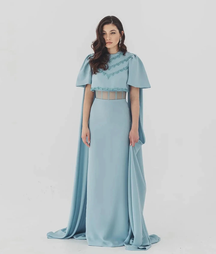 Customized High Quality Jersey Straight Beading Buttons Evening Dress Graceful Short Sleeves O-neck Floor Length prom dresses
Customized High Quality Jersey Straight Beading Buttons Evening Dress Graceful Short Sleeves O-neck Floor Length prom dresses