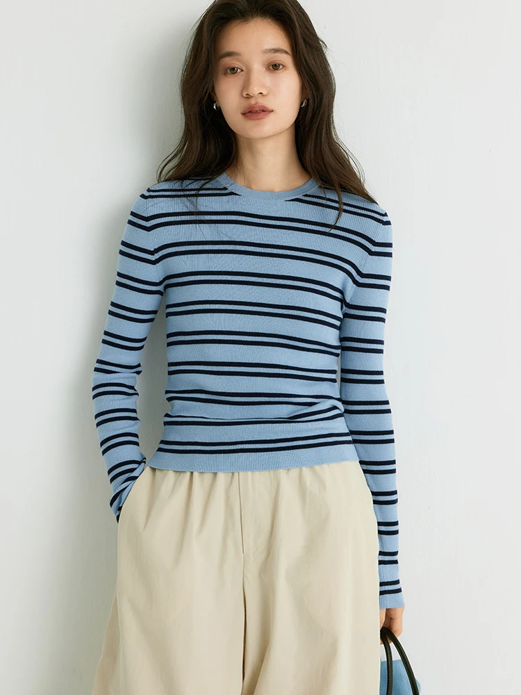 ZhiHua Slim Fit шерстяной вязаный свитер женский базовый слой длинный све мягкий удобный круглый Ne стандартный крой в полоску
ZhiHua Slim Fit шерстяной вязаный свитер женский базовый слой длинный све мягкий удобный круглый Ne стандартный крой в полоску