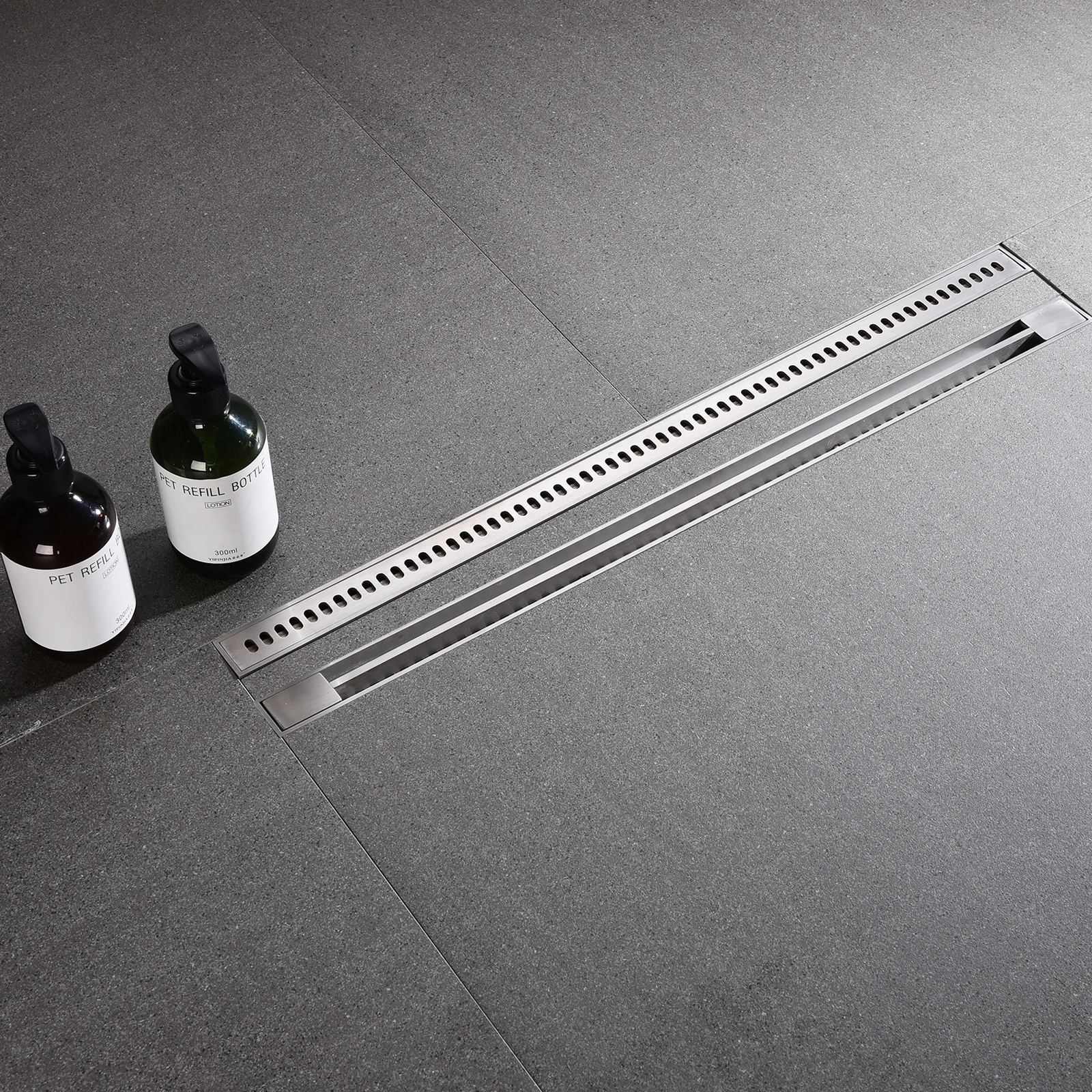 Bathroom Shower Hair Strainer Drains Stainless Steel Brush Nickel Long Strip Linear Anti-odor Floor Drain32*600mm
Bathroom Shower Hair Strainer Drains Stainless Steel Brush Nickel Long Strip Linear Anti-odor Floor Drain32*600mm