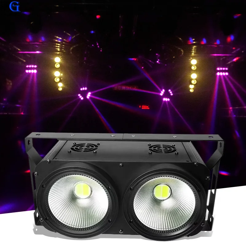200W COB 2-Eyes Blinder Ceiling Strobe Light Led Warm White Strobe Light DMX512 Stage DJ Flashlight for Party Bar 
200W COB 2-Eyes Blinder Ceiling Strobe Light Led Warm White Strobe Light DMX512 Stage DJ Flashlight for Party Bar