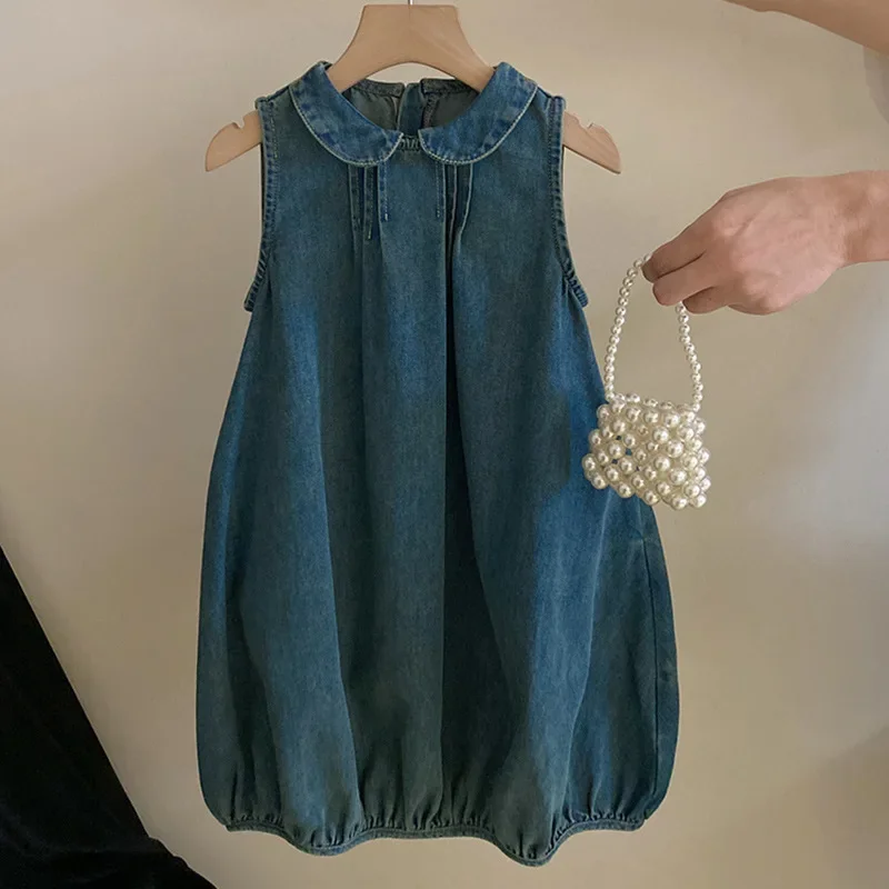 Baby Kids Clothes Fashion Denim Dress 2024 New Doll Neck Vest Skirt Cute Little Girl Denim Flower Bud Skirt Children Wear
Baby Kids Clothes Fashion Denim Dress 2024 New Doll Neck Vest Skirt Cute Little Girl Denim Flower Bud Skirt Children Wear