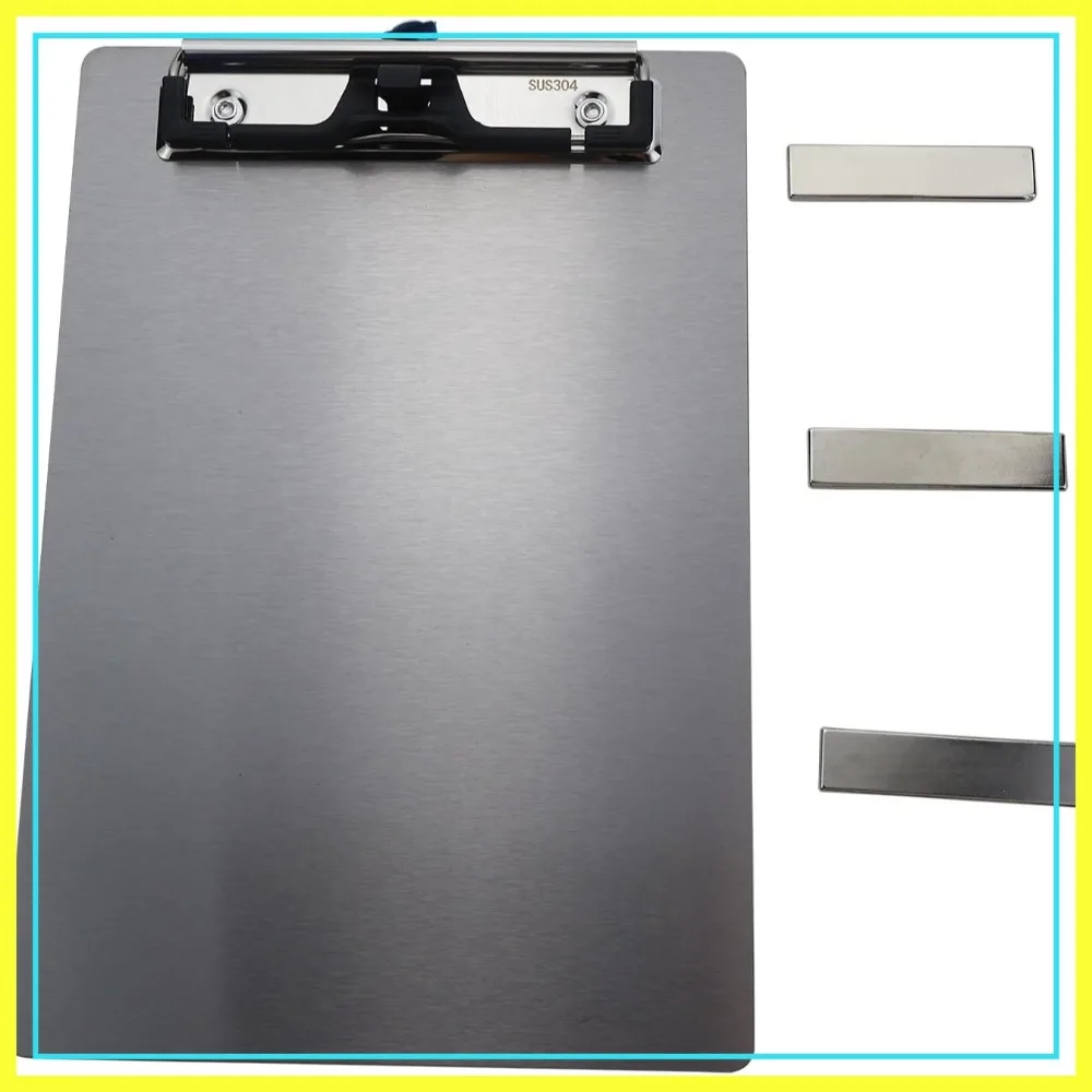 Stainless Steel Magnetic Clipboard, 304 Low Profile Clip, Fridge Board, Recipe Splint, Message Board 6.3x9.3 inch
Stainless Steel Magnetic Clipboard, 304 Low Profile Clip, Fridge Board, Recipe Splint, Message Board 6.3x9.3 inch