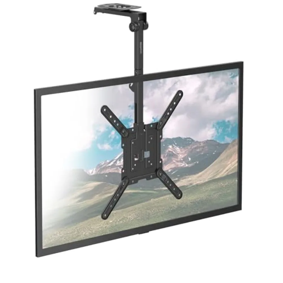 Fold-Up Ceiling TV Mount for 2355 Inch TVs Steel Black Space-Saving Flip-Down Design with Retractable Tilt Swivel for Flat and
Fold-Up Ceiling TV Mount for 2355 Inch TVs Steel Black Space-Saving Flip-Down Design with Retractable Tilt Swivel for Flat and