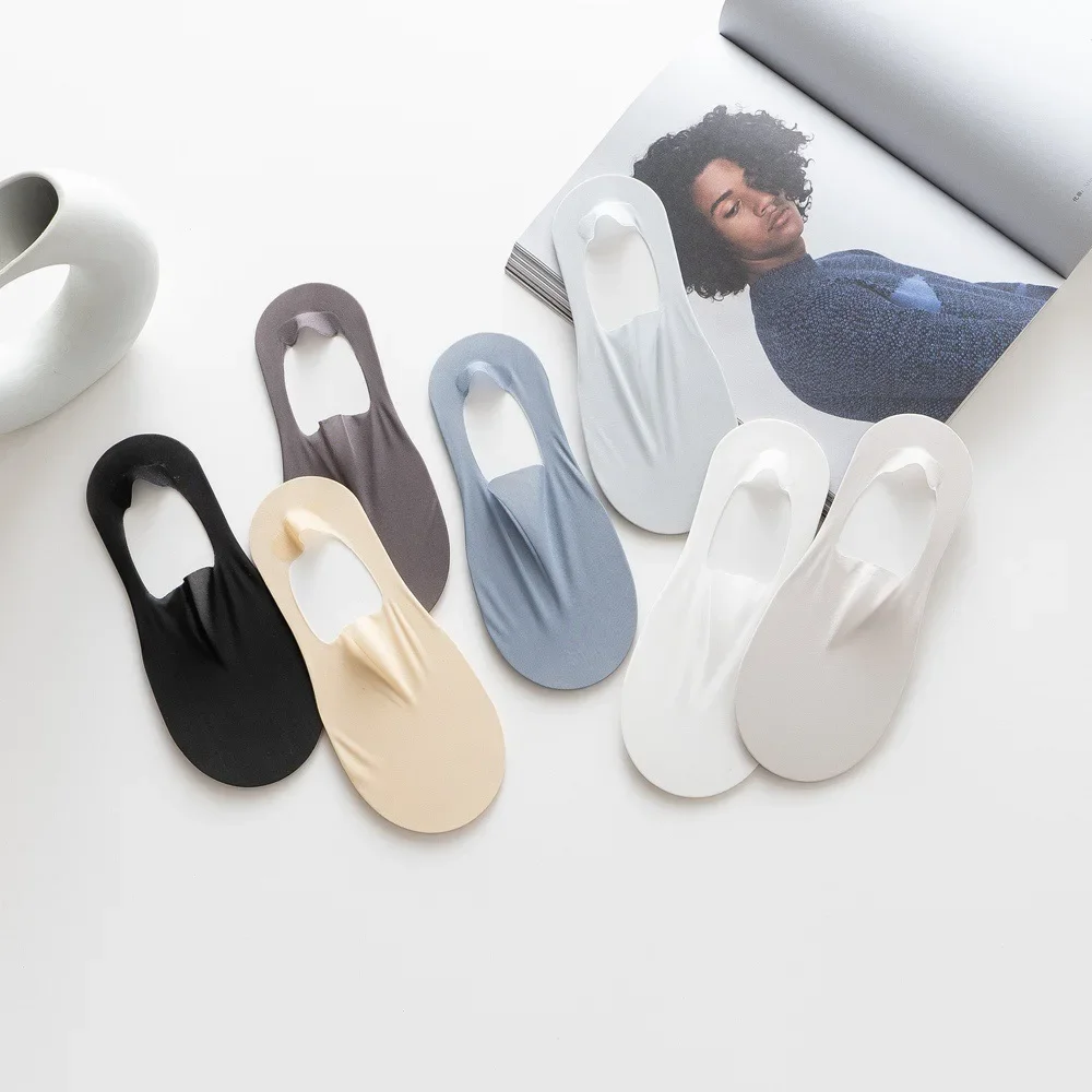 Ultra-thin Breathable Summer Sock Slippers Silicone Non-slip Invisible No Show Socks Men Male Solid Color Ice Silk Low Cut Socks
Ultra-thin Breathable Summer Sock Slippers Silicone Non-slip Invisible No Show Socks Men Male Solid Color Ice Silk Low Cut Socks