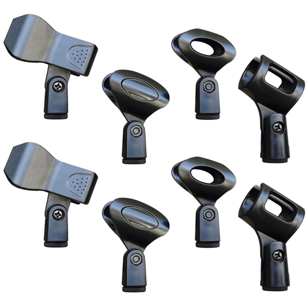 8pcs Microphone Clips Adjustable Spring-Loaded Black Holders Female Adapter Wireless Stand Mic Holder for Handheld
8pcs Microphone Clips Adjustable Spring-Loaded Black Holders Female Adapter Wireless Stand Mic Holder for Handheld