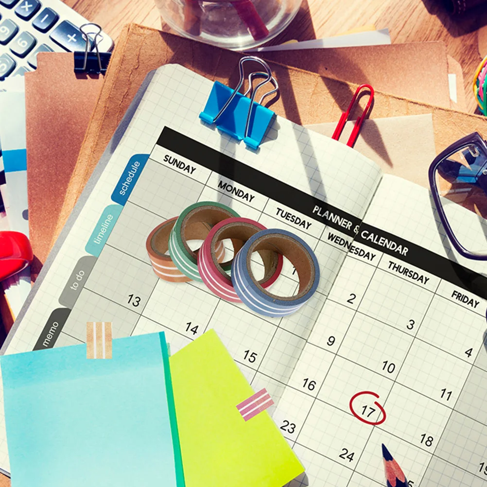 4 Rolls Washi Tape Decorative Planner Craft Scrapbook Supplies Light Weight Easy Use Non Residue Diary Gifts Calendars Photo
4 Rolls Washi Tape Decorative Planner Craft Scrapbook Supplies Light Weight Easy Use Non Residue Diary Gifts Calendars Photo