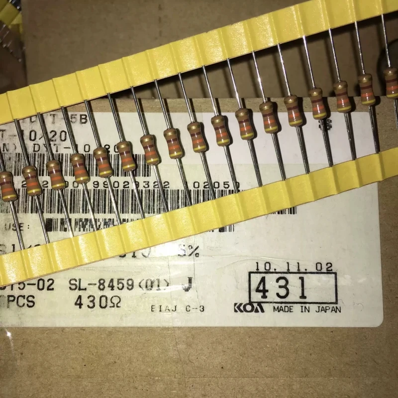 Japanese made KOA 430R 0.25W volume power 0.5W carbon film audio fertilizer resistor 2.7X6MM
Japanese made KOA 430R 0.25W volume power 0.5W carbon film audio fertilizer resistor 2.7X6MM