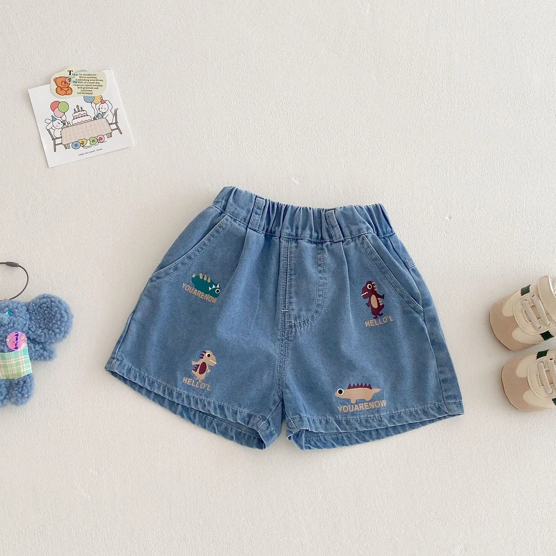 MILANCEL Stylish Denim Shorts for Kids New Summer Baby Children's Clothing 0-5Y Cute Embroidered Dinosaurs Boys Casual Shorts
MILANCEL Stylish Denim Shorts for Kids New Summer Baby Children's Clothing 0-5Y Cute Embroidered Dinosaurs Boys Casual Shorts