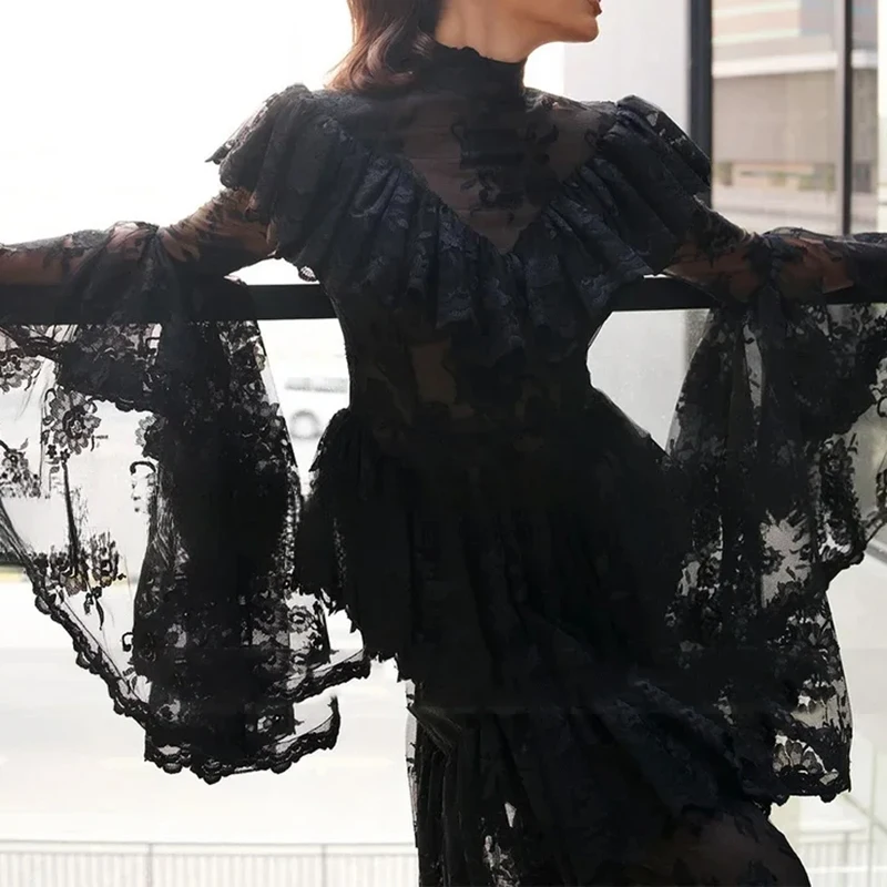 Новое весеннее приталенное длинное платье с расклешенными рукавами для женщин, элегантное, с многослойным дизайном, для вечеринок, модное, с кружевной вышивкой, вечернее платье
Новое весеннее приталенное длинное платье с расклешенными рукавами для женщин, элегантное, с многослойным дизайном, для вечеринок, модное, с кружевной вышивкой, вечернее платье